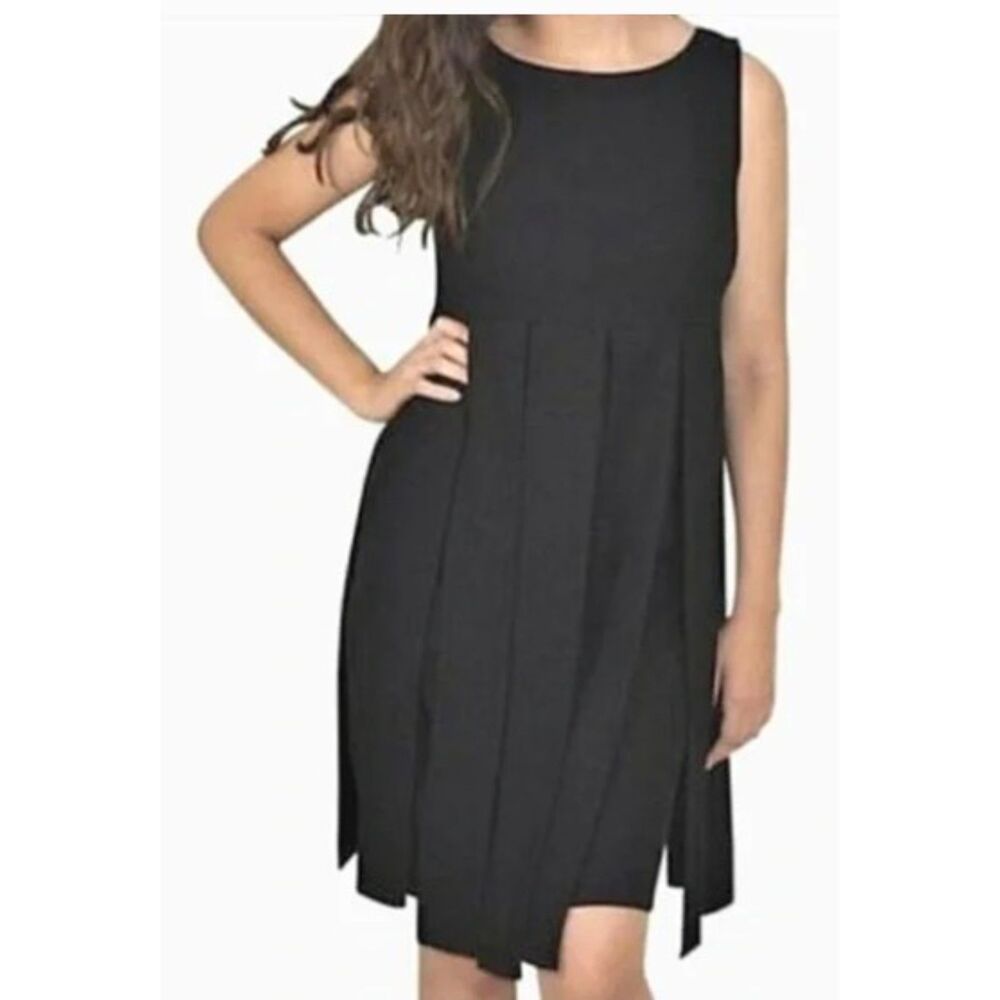 CAbi Crepe Carwash Flapper Dress Above Knee LBD Cocktail Party Siz8